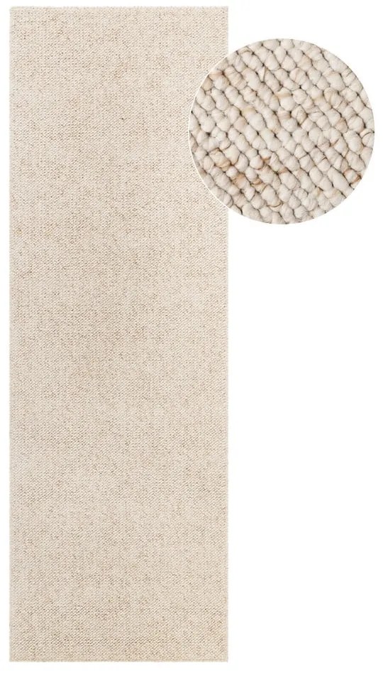 Covor tip traversă crem lavabil 80x240 cm Rocco Cream – Elle Decoration