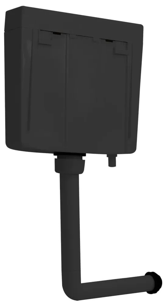 Rezervor de toaleta cu admisie de apa pe fund, 3/6 L, negru