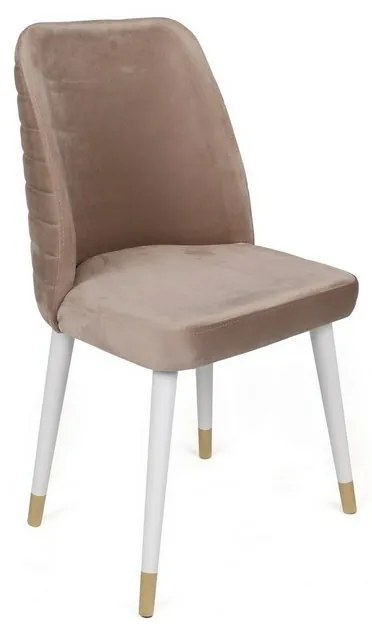 Set de scaune de sufragerie Hugo Beige and White,2 bucăți