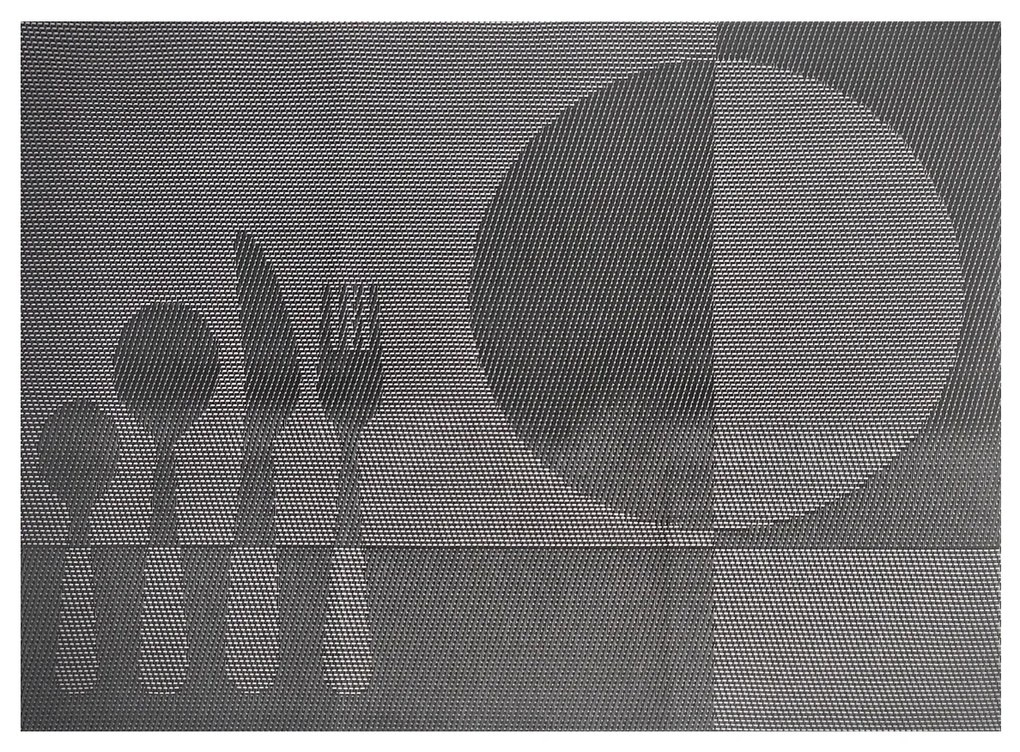 Suport farfurie Food gri închis, 30 x 45 cm, set 4 buc.