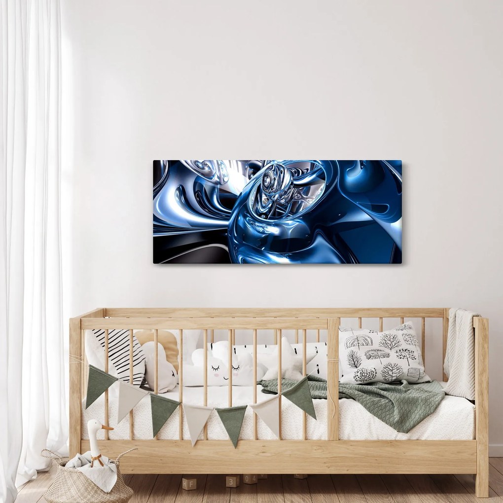 Tablou cu abstracție - cercuri (120x50 cm)