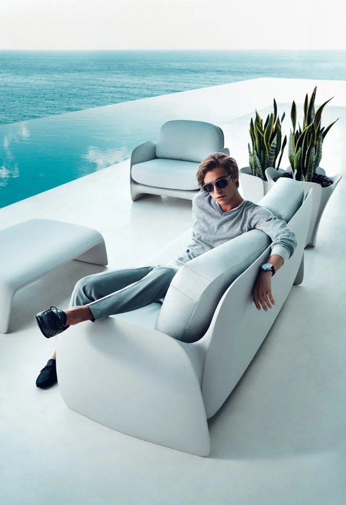 Fotoliu de exterior / interior design modern premium PEZZETTINA LOUNGE CHAIR 56010 Vondom