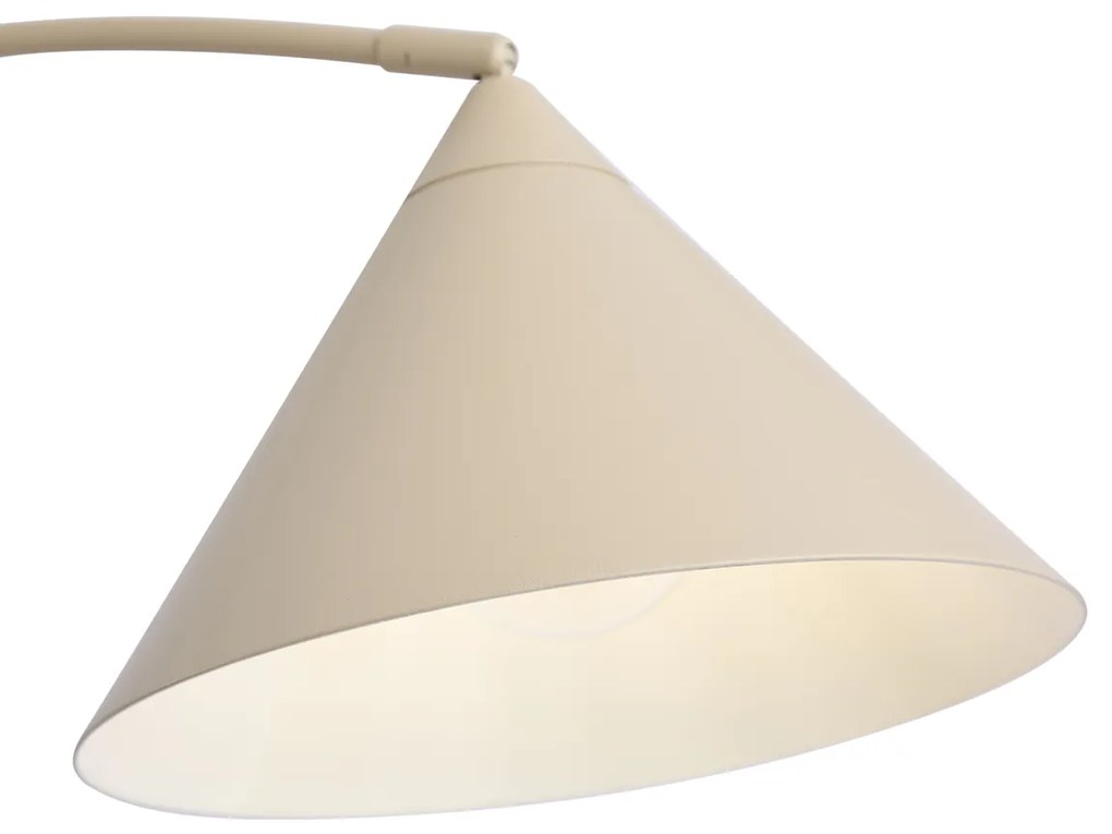 Lampă de podea retro bej cu interior alb - Triangolo