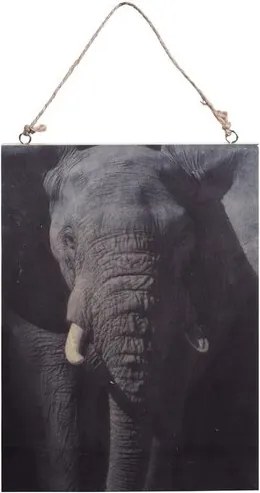 Pictură pe lemn Koopman Elefant, 28,5 x 20,5 cm