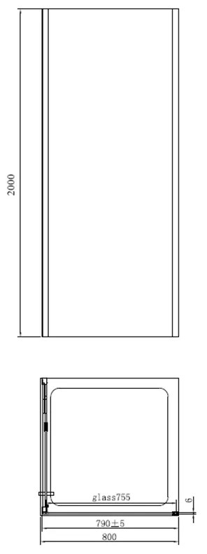 Perete lateral, Mediterraneo, Anda, 80 x 200h cm, crom