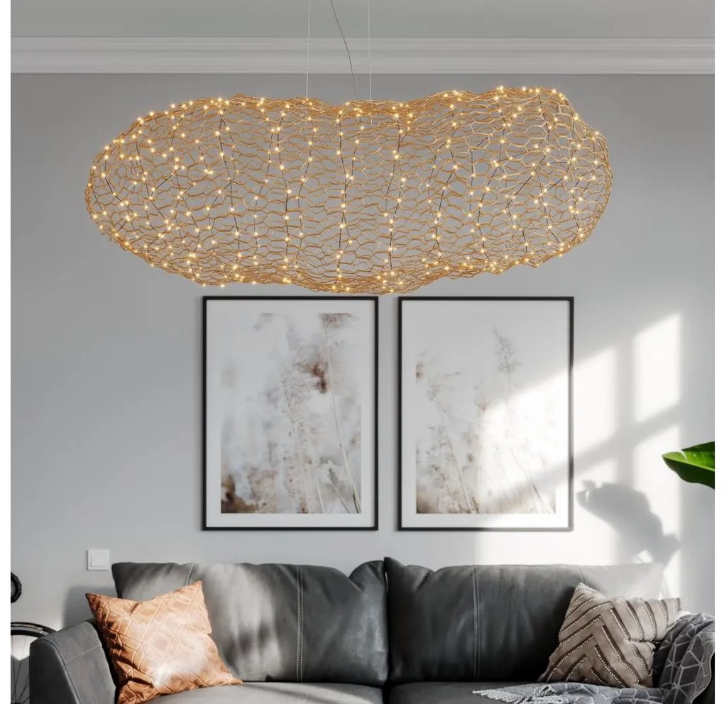 Lustră LED pe cablu ByRydens 4201260-6501 HAYDEN LED/20W/230V auriu