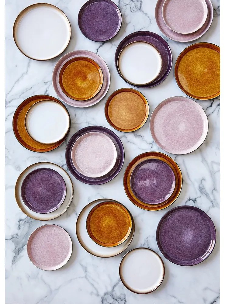 Bol mic negru/mov din gresie Gastro Black/Purple – Bitz