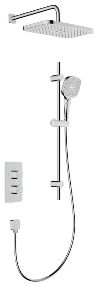 KFA Armatura 5759-301-00 - Set de duș cu baterie termostatată încastrată MALAGA l., crom