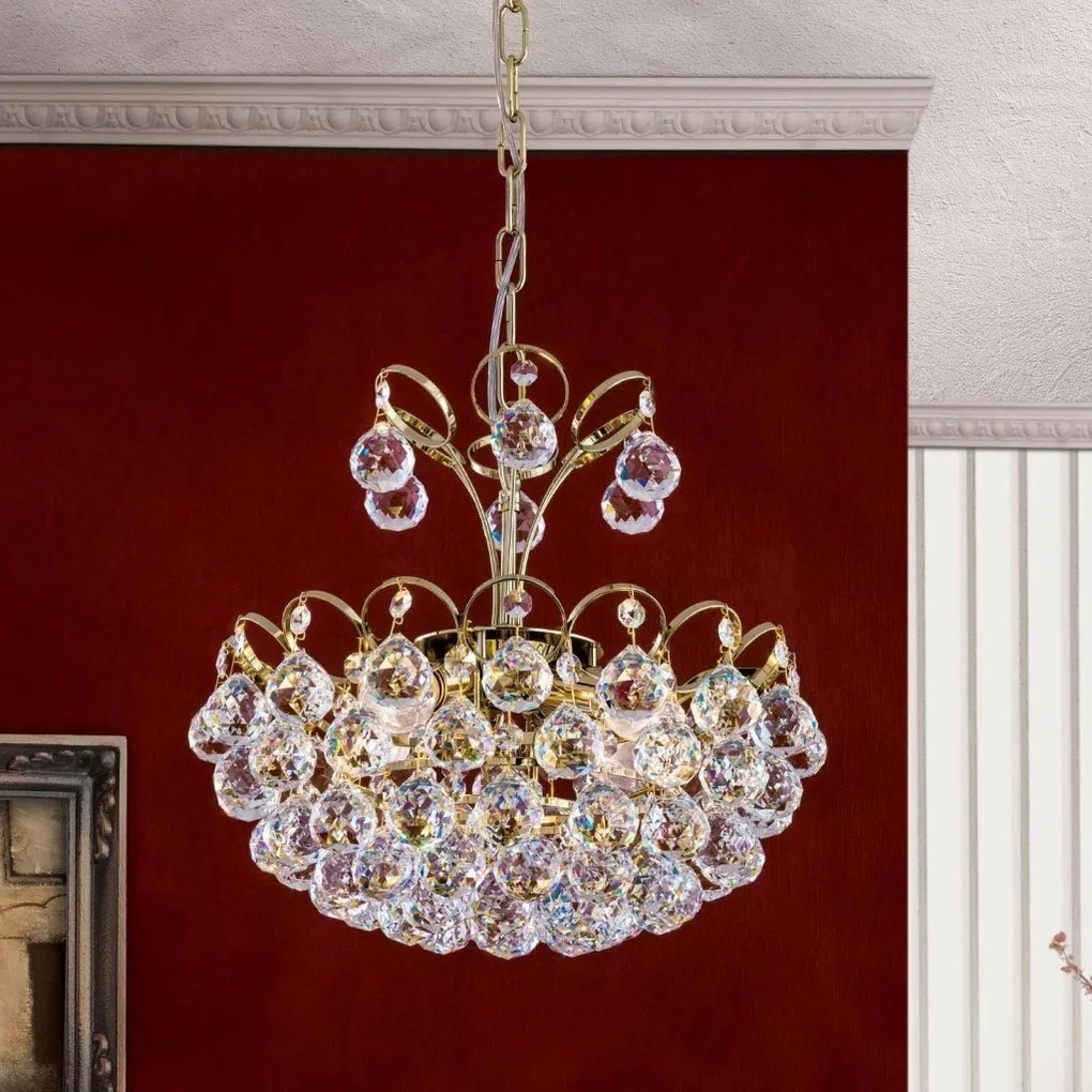 Lustra cristal Asfour, KRISTALL KLASSISCH auriu 55cm