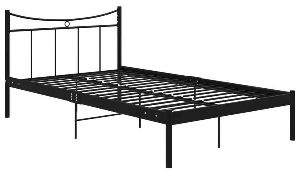 324798 vidaXL Cadru de pat, negru, 120x200 cm, metal