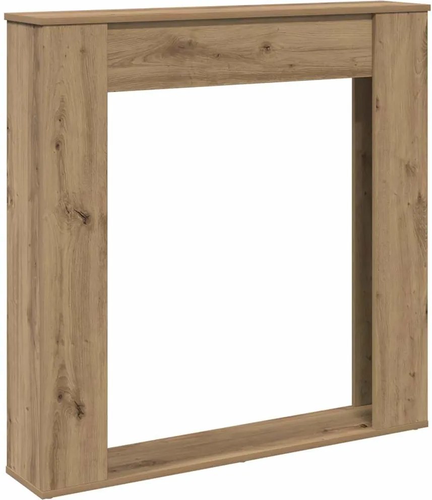 vidaXL Mască șemineu, stejar artizanal, 100x20x100 cm, lemn prelucrat