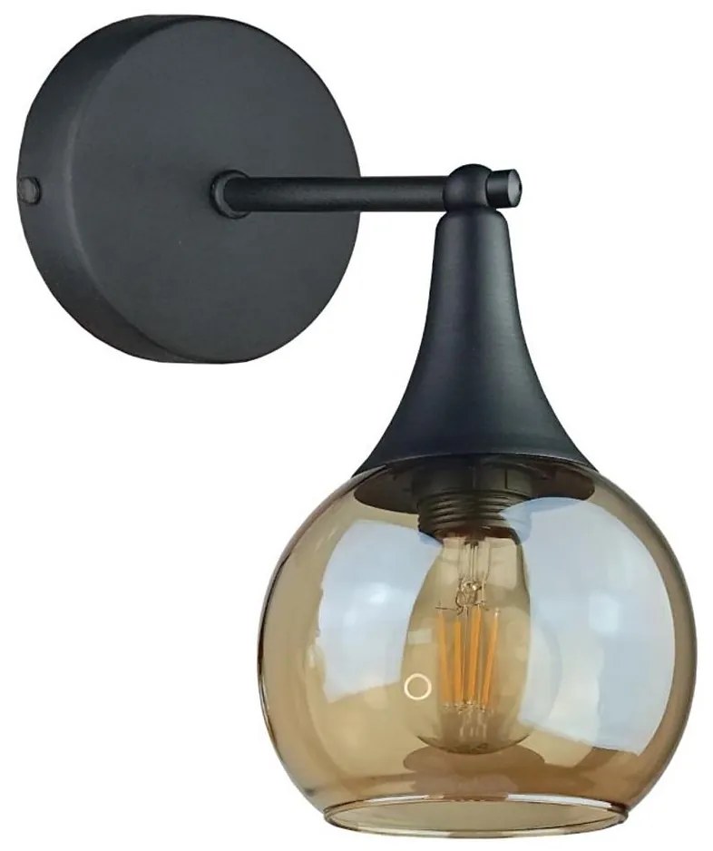 Aplică STAR 1xE27/60W/230V negru/bej fumuriu