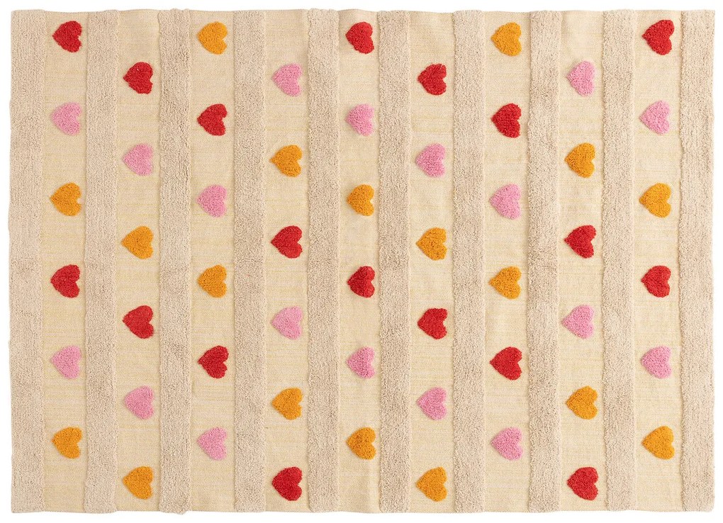 Covoraș de bumbac în formă de inimă 120 x 170 cm