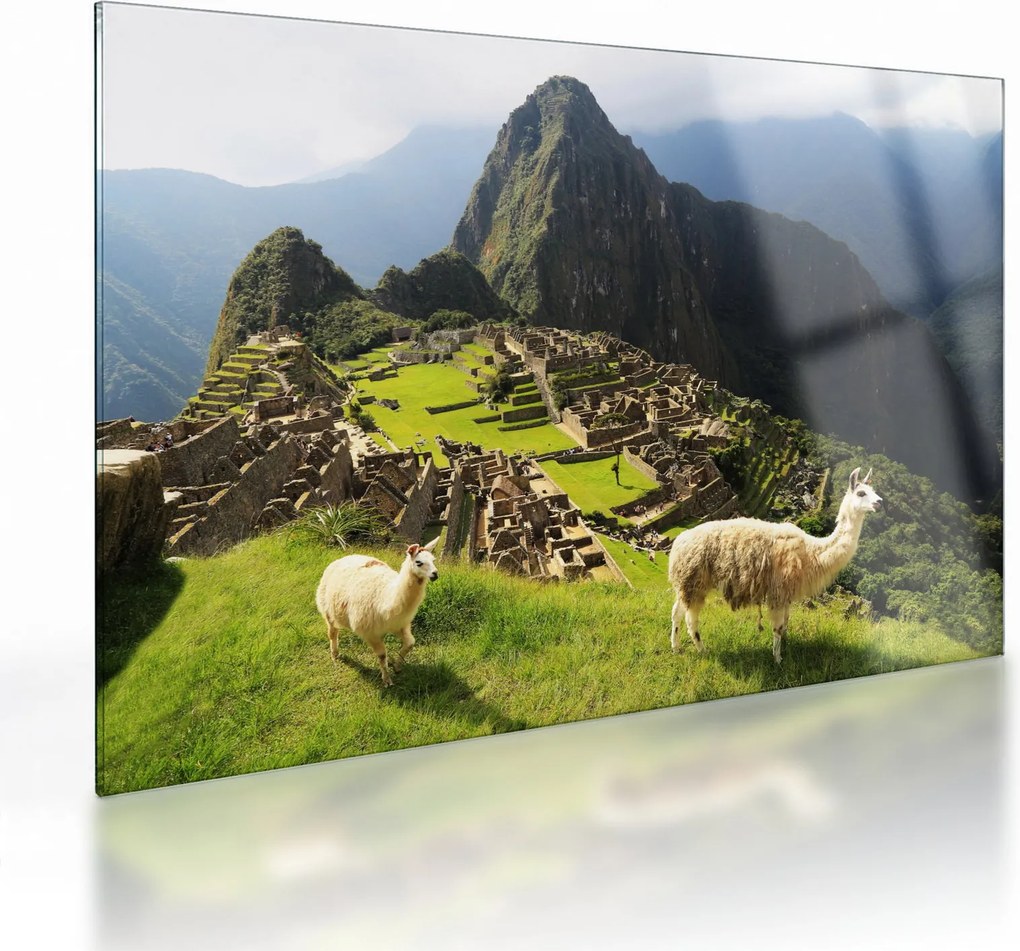 Tablou pe sticlă - Machu Picchu (70x50 cm)
