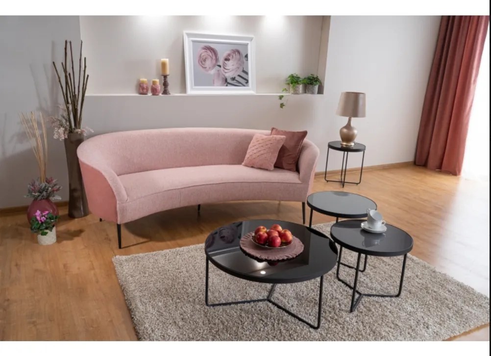 Set mese de cafea Culoare Gri / Negru, ARTEMIDA