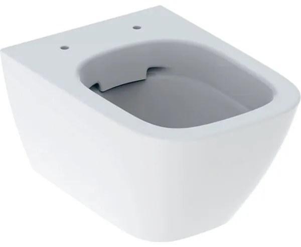 Set vas wc suspendat rimless dreptunghiular cu capac soft close alb, Geberit Smyle Square