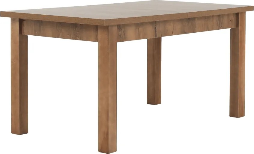 Masă extensibilă pentru dining, stejar lefkas închis, 160-203x90 cm, MONTANA STW