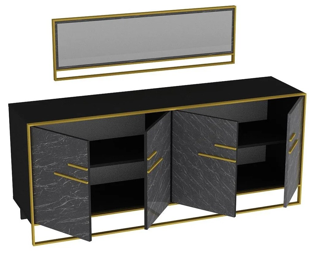 Dulap Pollie (Auriu + Negru). 1088423