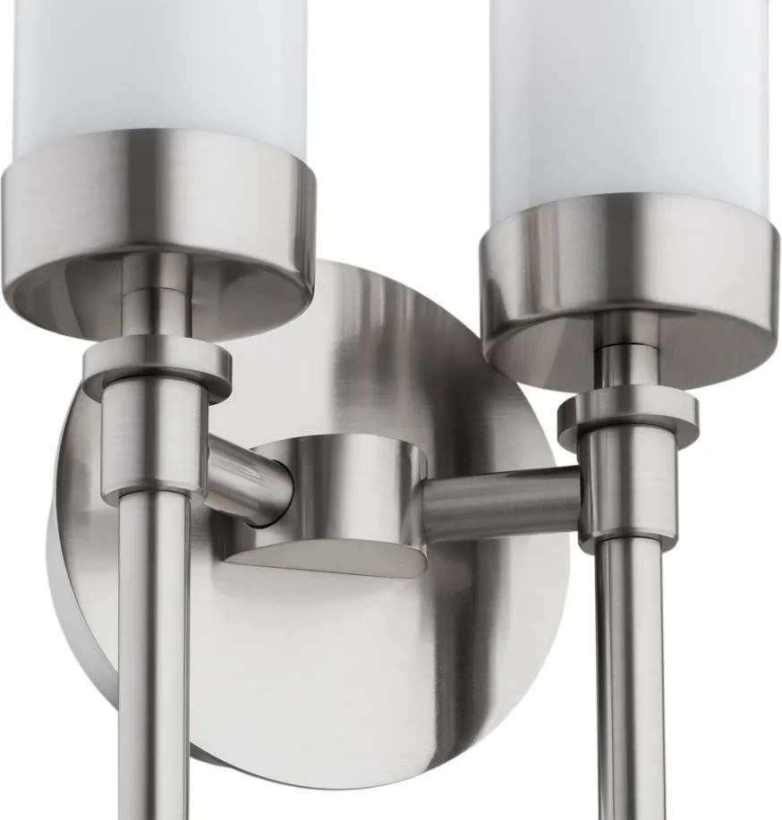 Aplica de perete stil elegant PRESTON 2 nickel/sticla opal