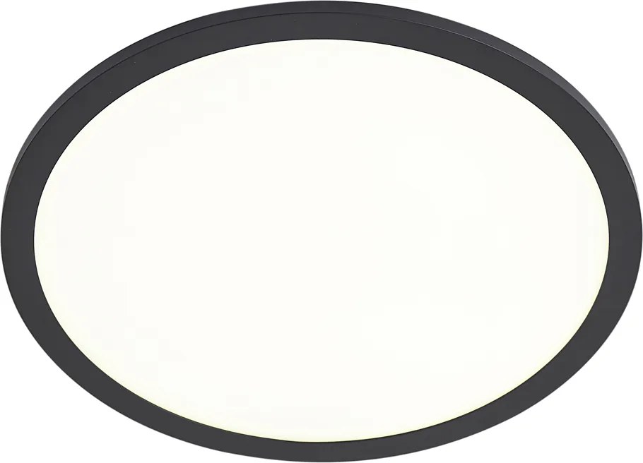 Panou LED inteligent negru 40cm incl. LED Dim to Warm cu telecomandă - Knob