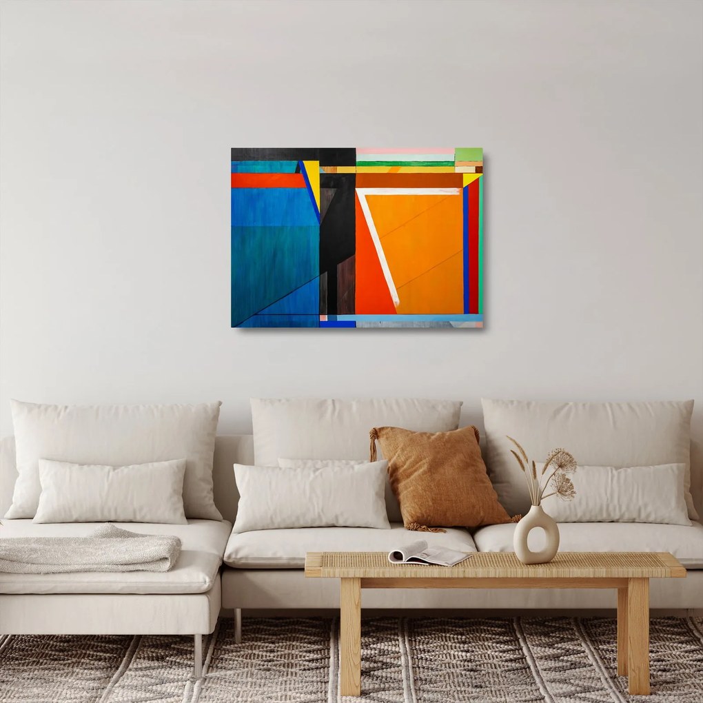 Tablou pe sticlă - Geometrie (70x50 cm)