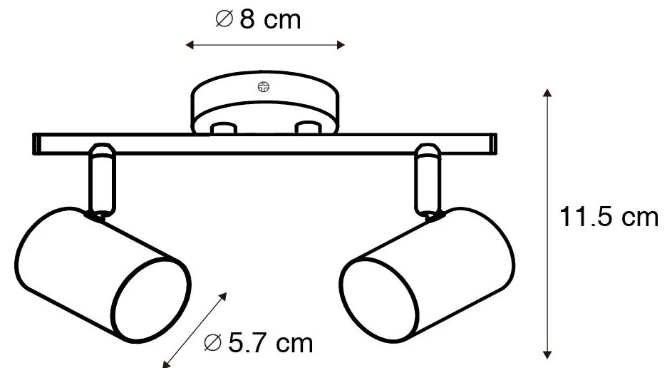 Spot modern bronz reglabil cu 2 lumini - Jeana
