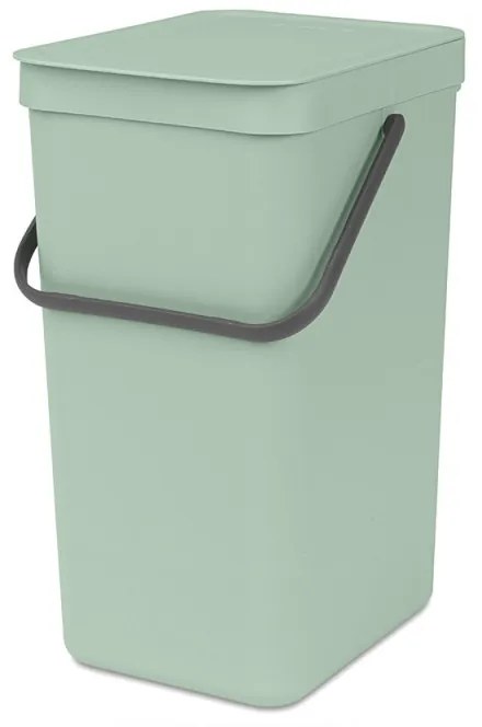 Cos de gunoi colectare selectiva Brabantia Sort&Go 1005517, 16 L, Maner, Montabil pe perete, Verde deschis