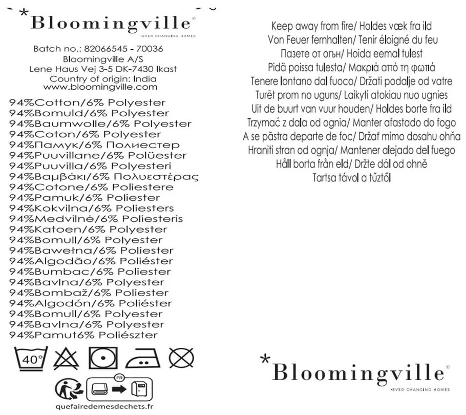 Pătură roșie/bej din amestec de bumbac 130x160 cm Cang – Bloomingville