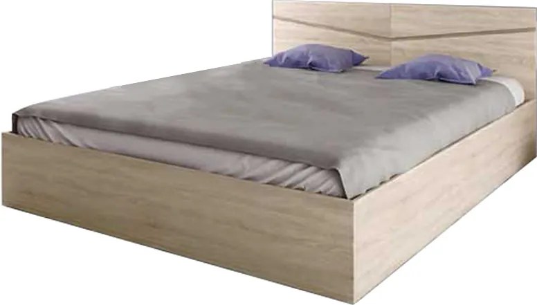 PAT MATRIMONIAL,164.5X206X78 (160X200) CM,CULOARE SONOMA,PAL