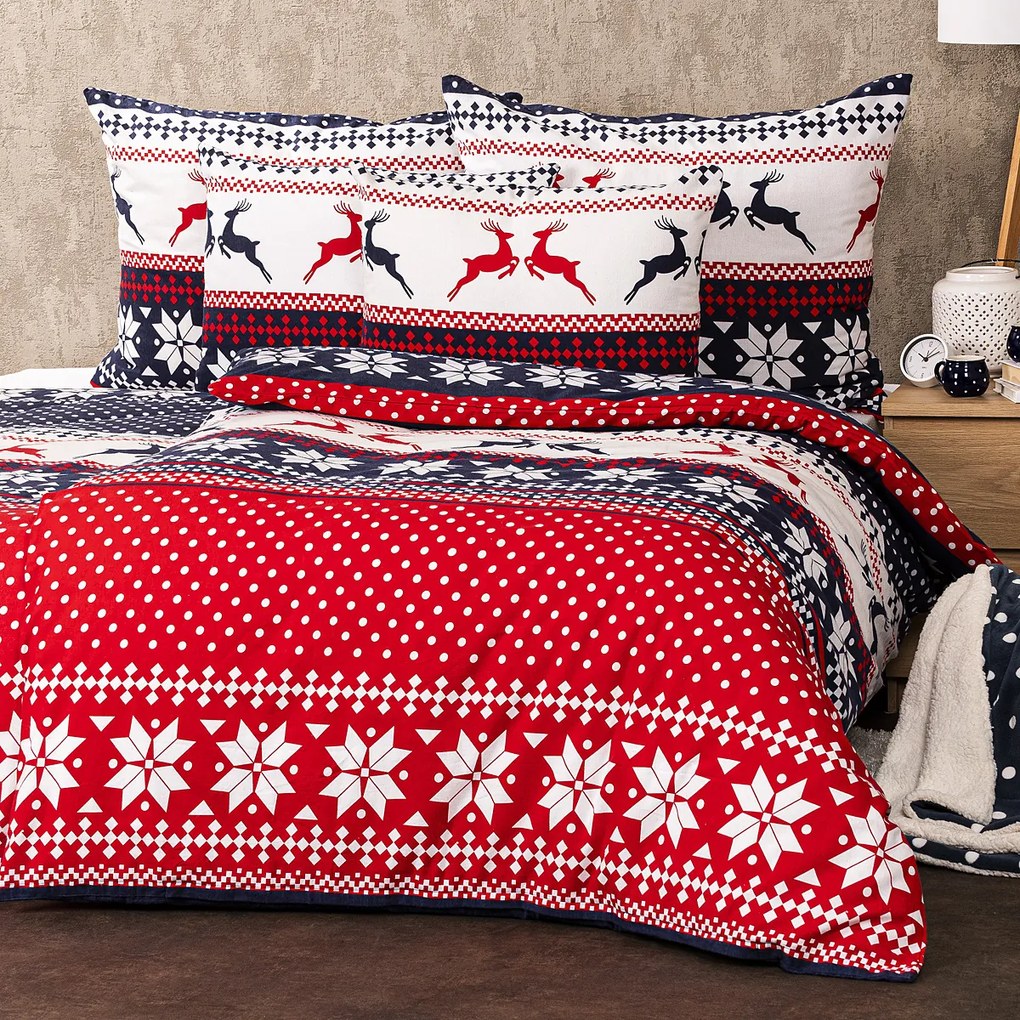 Lenjerie de pat din bumbac 4Home Blue nordic, 220 x 200 cm, 2 buc. 70 x 90 cm