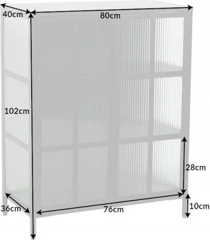 Vitrina eleganta design modern Dura Steel 102cm