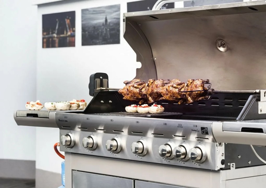 Grătar cu gaz G21 Mexico BBQ Premium line, 7arzătoare + reductor gratuit
