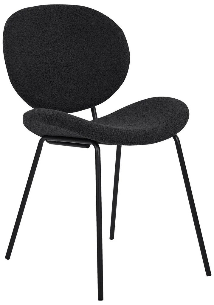 Set 2 buc scaune de sufragerie Luaza (negru). 1081045