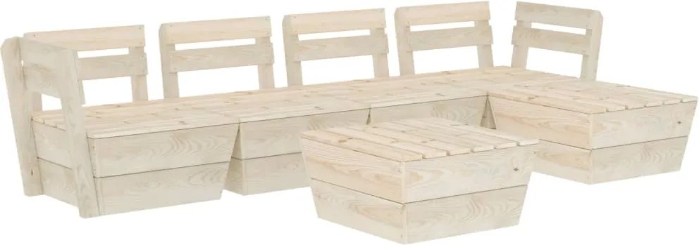 vidaXL Set mobilier grădină din paleți, 6 piese, lemn de molid tratat