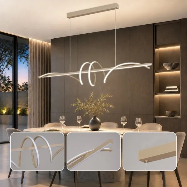 BRILAGI - lustru LED dimabil pe cablu SIGNATURE LED/50W/230V 120 cm bej + telecomandă