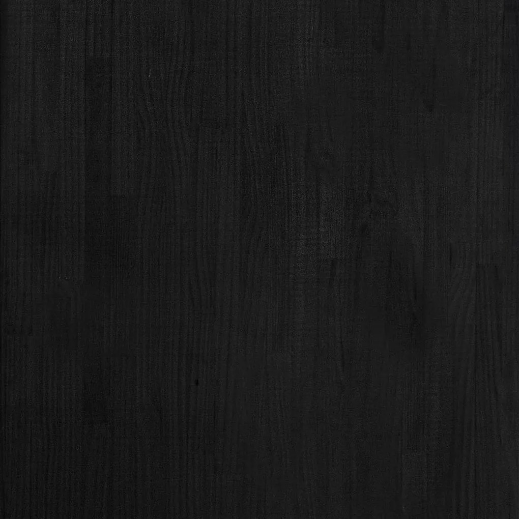 Raft de depozitare, negru, 60x30x105 cm, lemn masiv de pin Negru, 1, lemn
