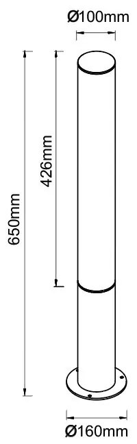 Stalp LED iluminat exterior IP65 GANT H-65cm corten
