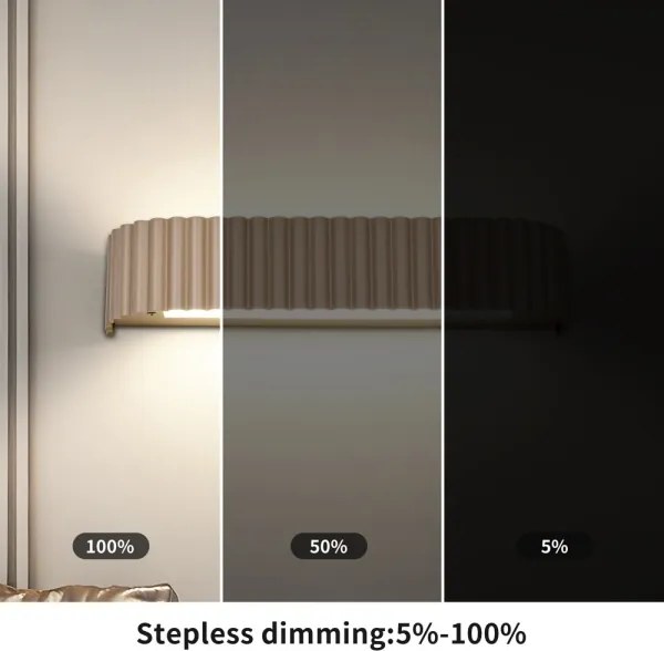 Brilagi - Aplică LED de perete dimabilă FALCON MODERN LED/14W/230V 40 cm bej +cu telecomandă