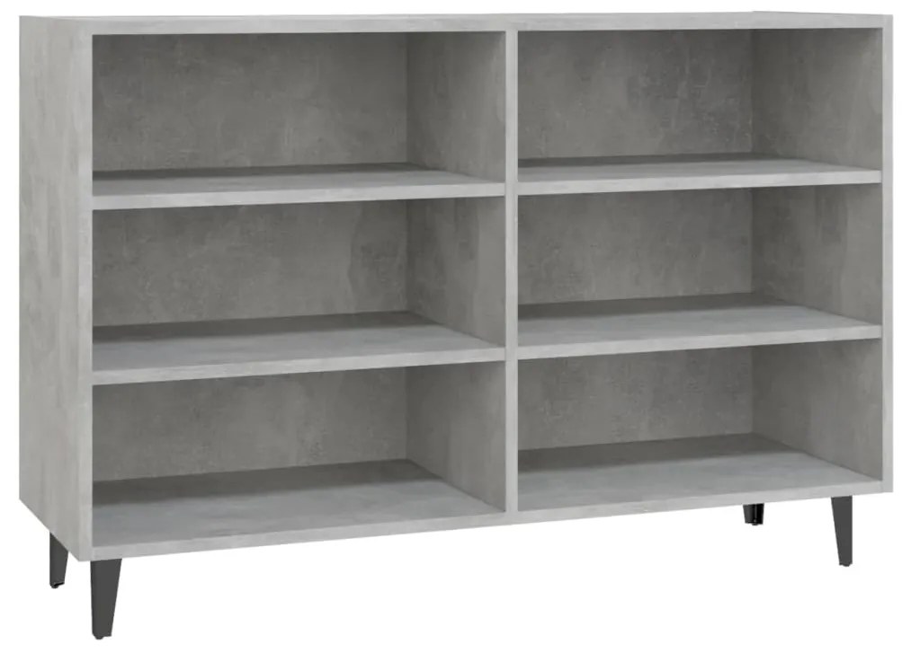 806044 vidaXL Servantă, gri beton, 103,5x35x70 cm, PAL