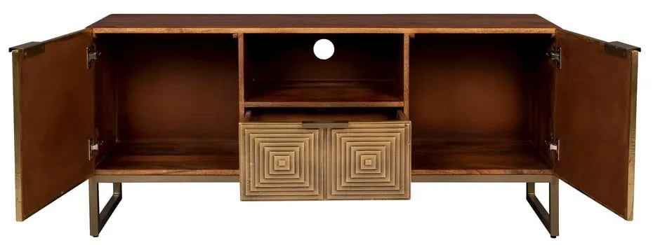 Comodă TV aurie din lemn de mango 40x60 cm Volan – Dutchbone