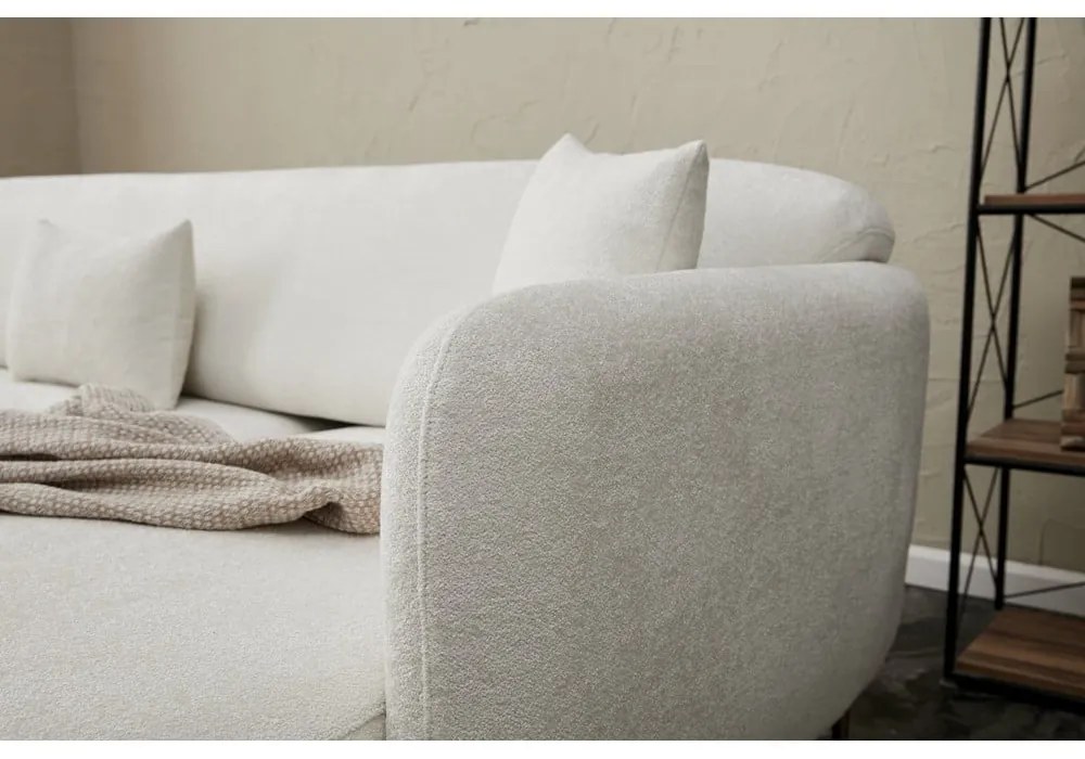 Colțar alb (cu colț pe partea stângă/cu șezlong) Simena – Balcab Home