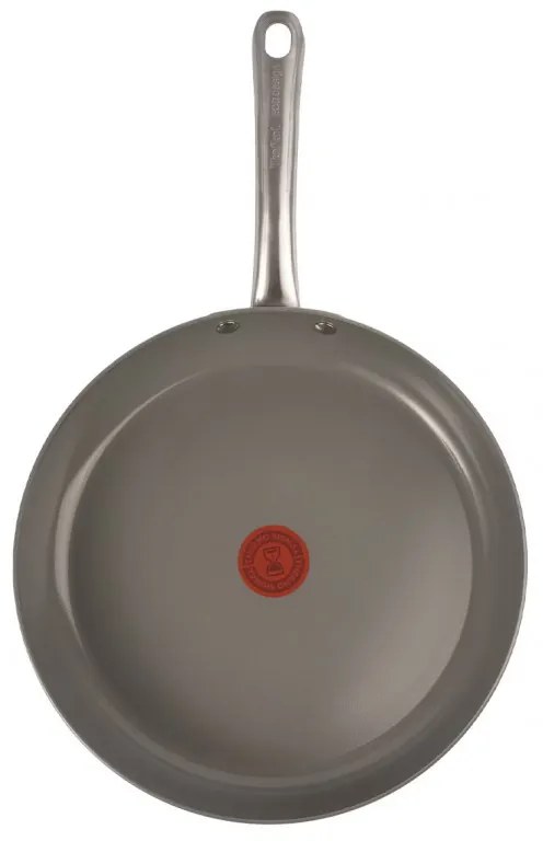 Tigaie Tefal C4240643 Renew+, 28 cm, Acoperire ceramica, Thermo-Signal, Thermo-Fusion, Thermo-Spot, Inductie, Gri