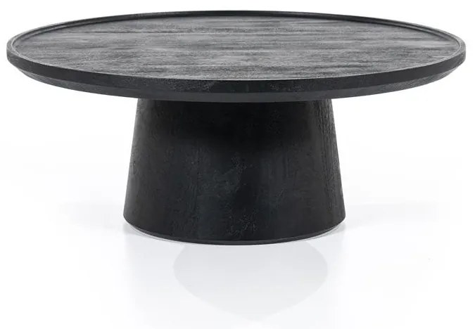 Masuta de cafea din lemn de mango Ron 80x32 cm neagra