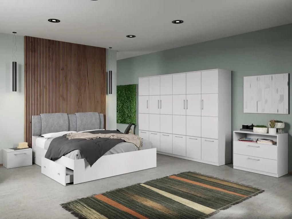 Set mobila dormitor complet Alb Adapto C17
