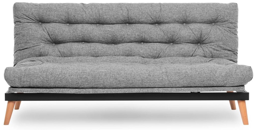 Canapea extensibilă Sakotta (gri deschis + Lemn). 1107027