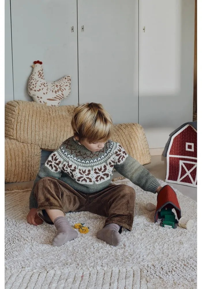 Fotoliu puf pentru copii galben muștar Haystack – Lorena Canals