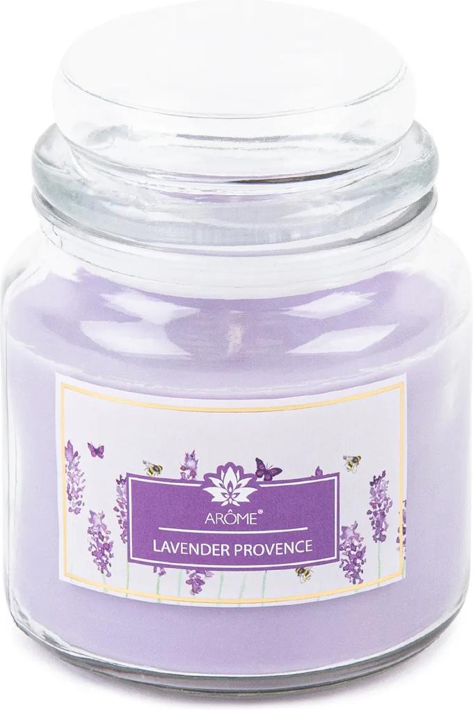Arome Lumânare parfumată mare în vas de sticlă Lavender Provence, 424 g