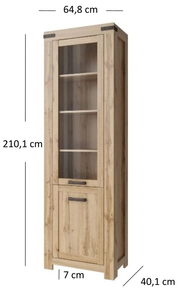 Vitrină Mirella (Stejar wotan). 1053058