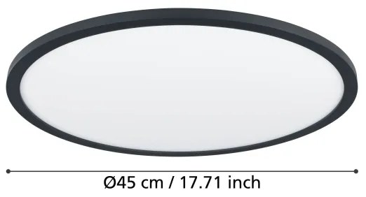 Plafonieră LED dimabilă Eglo 900761 SARSINA-Z 33,5W/230V d. 45 cm negru