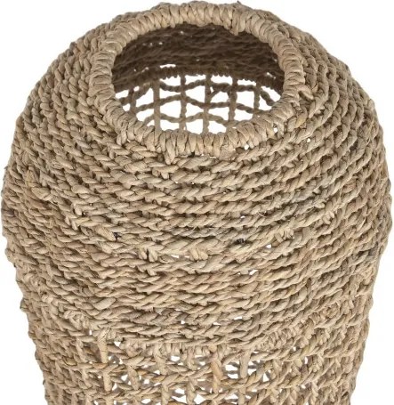 Lampă de podea din lemn de tec și fibre naturale, 25×25×108 cm, „Bali"